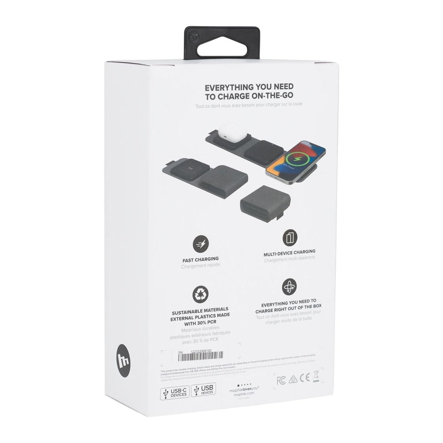 mophie Accessories One Size / Black mophie - Snap + Multi-device Travel Charger