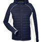 Nautica Outerwear XS / Nautica Navy/Antique White Nautica - Women's Nautical Mile Puffer Packable Jacket