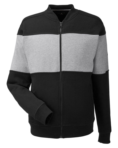 Nautica Sweatshirts S / Black/Oxford Heather Nautica - Men's Anchor Bomber Full-Zip Fleece Jacket