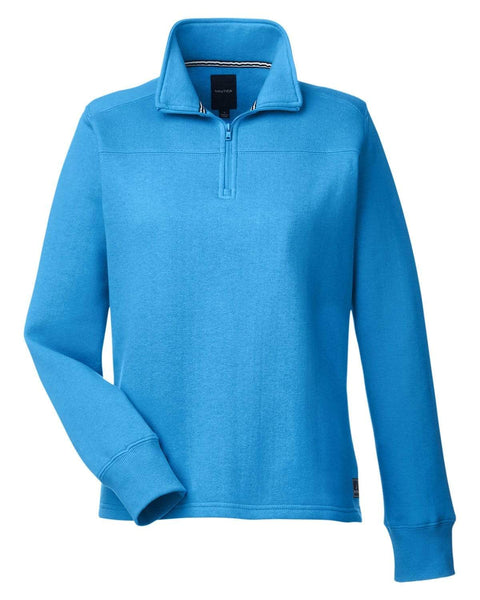 Nautica Sweatshirts XS / Azure Blue Nautica - Women's Anchor Quarter-Zip Pullover
