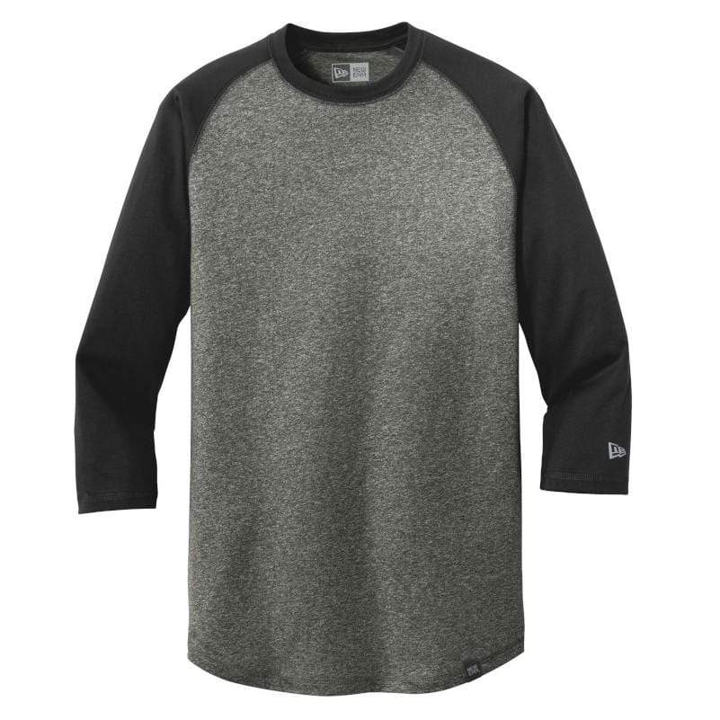 New Era T-shirts XS / Black/Black Twist New Era - Men's Heritage Blend 3/4-Sleeve Baseball Raglan Tee