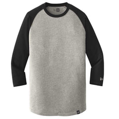 New Era T-shirts XS / Black/Rainstorm Grey Heather New Era - Men's Heritage Blend 3/4-Sleeve Baseball Raglan Tee