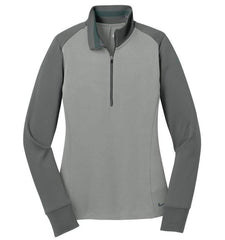 Nike Layering S / Athletic Grey Heather/Dark Grey Nike - Women's Dri-FIT 1/2-Zip Cover-Up