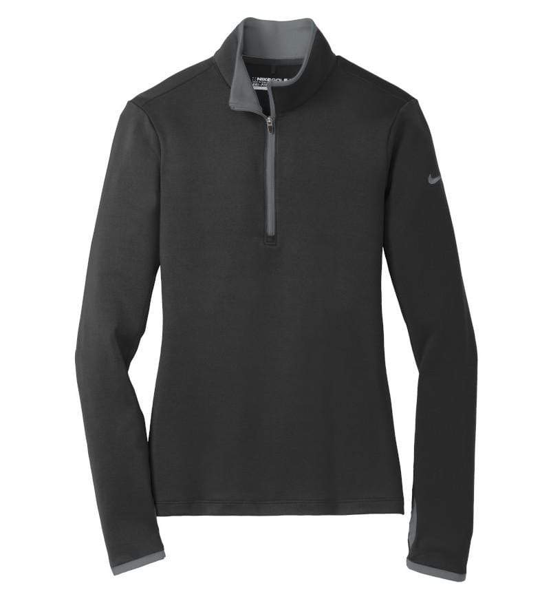 Nike Layering S / Black/Dark Grey Nike - Women's Dri-FIT Stretch 1/2-Zip Cover-Up