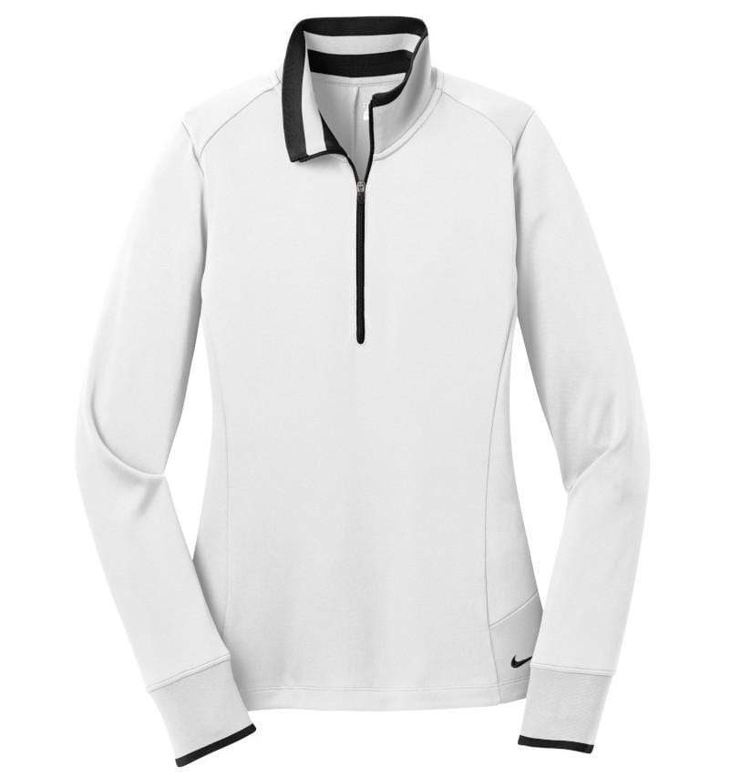 Nike Layering S / White/Black Nike - Women's Dri-FIT 1/2-Zip Cover-Up