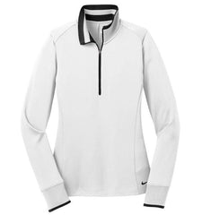 Nike Layering S / White/Black Nike - Women's Dri-FIT 1/2-Zip Cover-Up