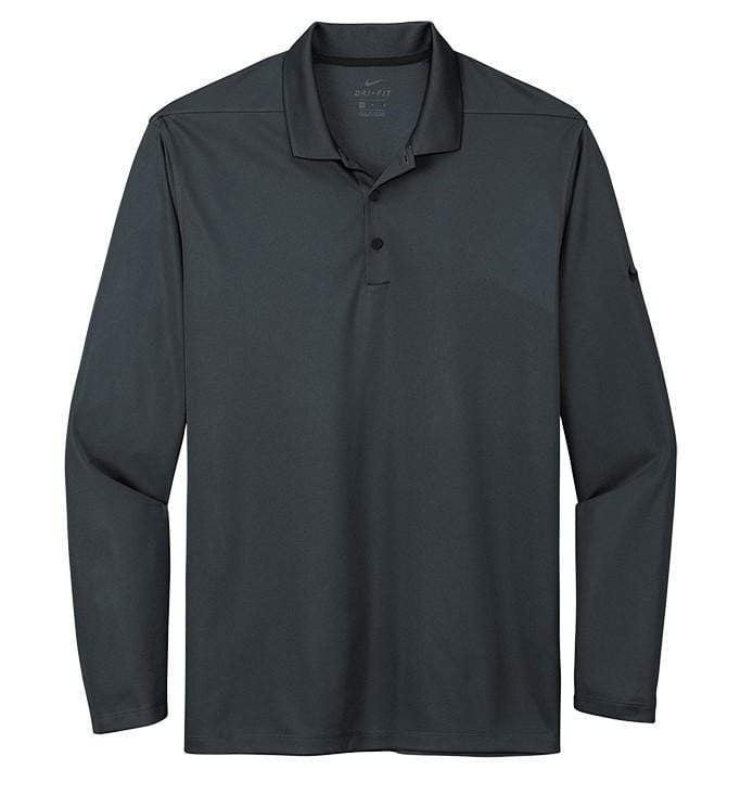 Nike Polos S / Anthracite Nike - Men's Dri-FIT Micro Pique 2.0 Long Sleeve Polo