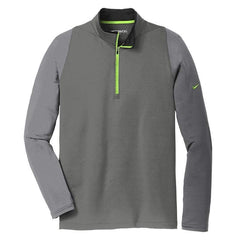 Nike Polos XS / Dark Grey/Cool Grey/Volt Nike - Men's Dri-FIT Stretch 1/2-Zip Cover-Up
