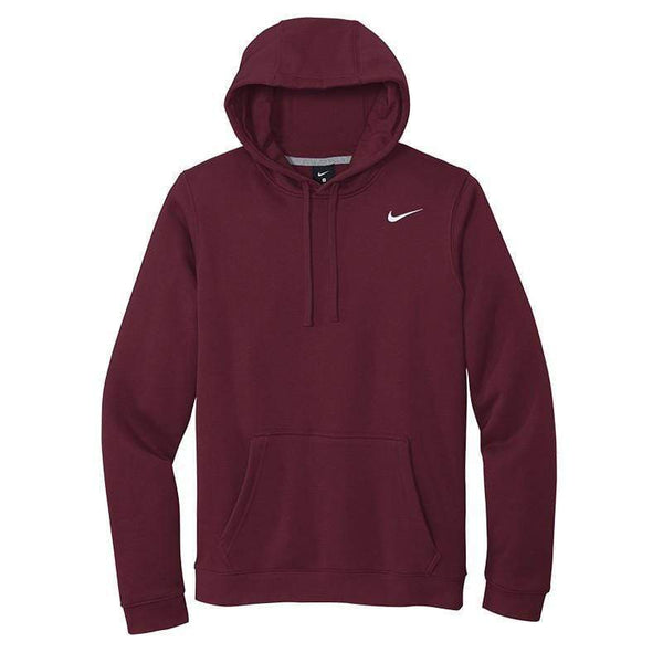 Nike Sweatshirts S / Dark Maroon Nike - Men's Club Pullover Hoodie Fleece Sweatshirt