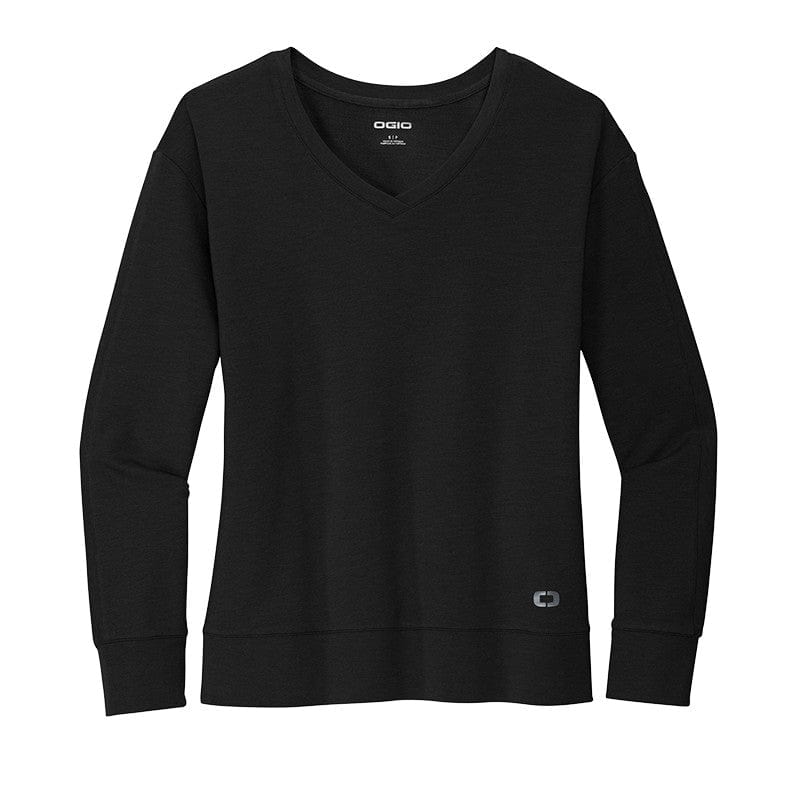OGIO Sweatshirts XS / Blacktop OGIO - Women's Luuma Flex Long Sleeve V-Neck