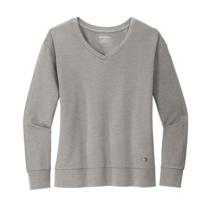 OGIO Sweatshirts XS / Petrol Grey Heather OGIO - Women's Luuma Flex Long Sleeve V-Neck