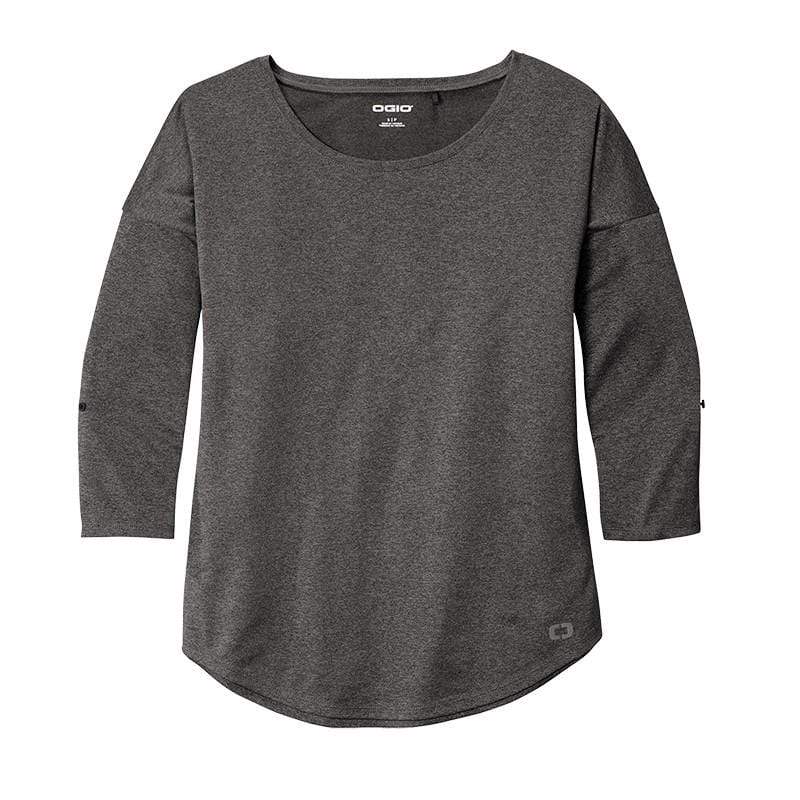 OGIO T-shirts XS / Dark Heather Grey OGIO - Women's Gravitate Scoop 3/4-Sleeve