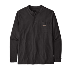 Patagonia T-shirts XS / Black Patagonia - Men's Long Sleeve Work Henley Pocket T-Shirt