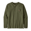Patagonia T-shirts XS / Industrial Green Patagonia - Men's Long Sleeve Work Henley Pocket T-Shirt