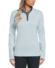 Penguin Layering S / Pearl Blue Penguin - Women's Clubhouse Mock Pullover