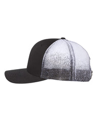 Richardson Headwear One Size / Black/Black to White Fade Richardson - Printed Mesh-Back Trucker Cap