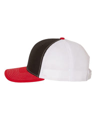 Richardson Headwear One Size / Black/White/Red Richardson - 3-Color Snapback Trucker Cap