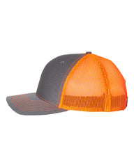 Richardson Headwear One Size / Charcoal / Neon Orange Richardson - Snapback Trucker Cap