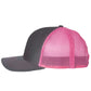 Richardson Headwear One Size / Charcoal / Neon Pink Richardson - Snapback Trucker Cap
