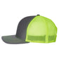 Richardson Headwear One Size / Charcoal/Neon Yellow Richardson - 2-Color Snapback Trucker Cap