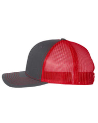 Richardson Headwear One Size / Charcoal / Red Richardson - Snapback Trucker Cap