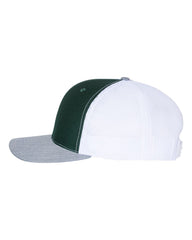 Richardson Headwear One Size / Dark Green/White/Heather Grey Richardson - 3-Color Snapback Trucker Cap