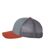 Richardson Headwear One Size / Heather Grey/Charcoal/Dark Orange Richardson - 3-Color Snapback Trucker Cap