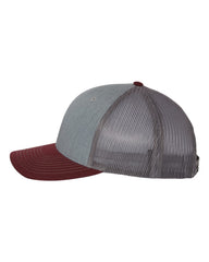 Richardson Headwear One Size / Heather Grey/Charcoal/Maroon Richardson - 3-Color Snapback Trucker Cap
