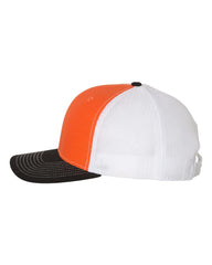 Richardson Headwear One Size / Orange/White/Black Richardson - 3-Color Snapback Trucker Cap