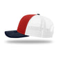 Richardson Headwear One Size / Red/White/Navy Richardson - 3-Color Snapback Trucker Cap