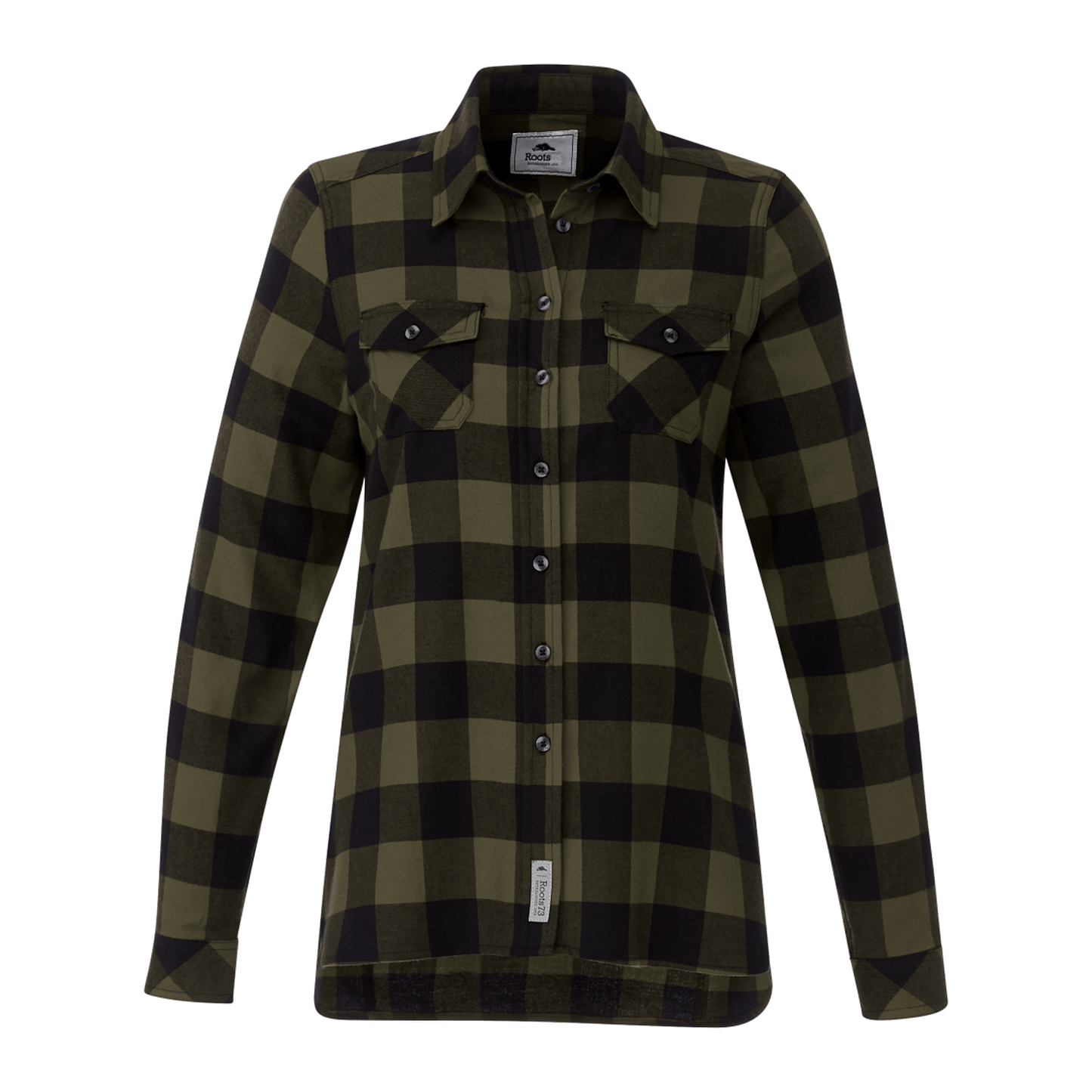 Roots Woven Shirts XS / Loden/Black Roots73 - Womens SPRUCELAKE Flannel Shirt