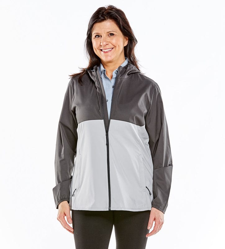 Womens grey windbreaker discount