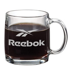 Threadfellows Accessories 13oz / Glass Nordic Glass Coffee Mug 13oz - Deep Etched