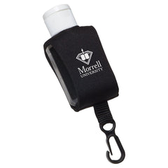 Threadfellows Accessories 250 piece minimum / Black Logo'd Neoprene Clip 1 oz Moisture Bead Hand Sanitizer - 1oz