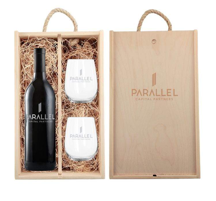 Threadfellows Accessories 750ml / Cabernet Etched Wine Bottle & Glasses Gift Set