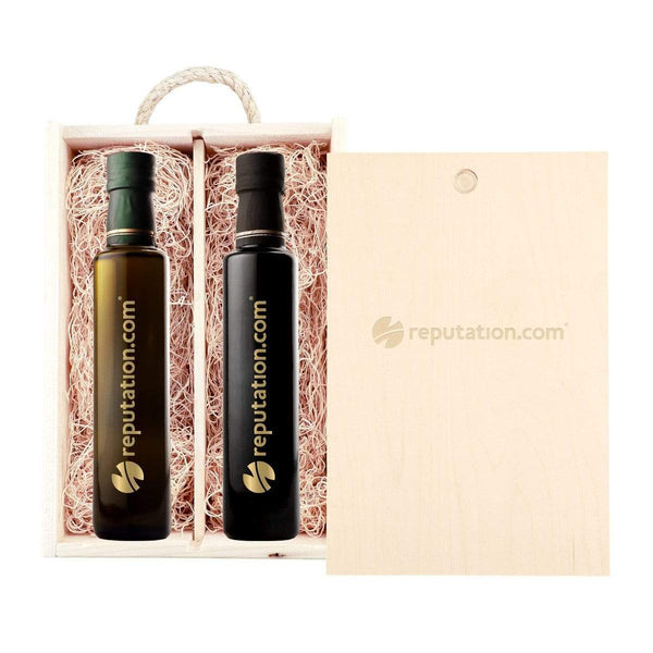 Threadfellows Accessories Balsamic Vinegar/Olive Oil / 250ml Balsamic Vinegar & Olive Oil Half Size w/ Engraved Wood Box