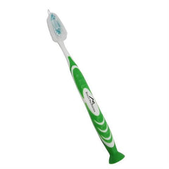 Threadfellows Accessories One Size / Green Stand Up Suction Toothbrush w/ Tongue Scraper