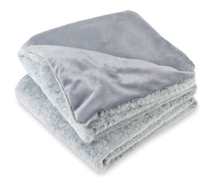 Threadfellows Accessories One Size / Grey Luxe Faux Fur Throw Blanket