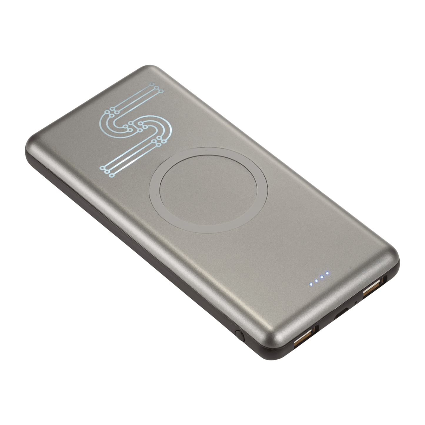 Threadfellows Accessories One Size / Gunmetal UL Listed Light Up Qi 10000 Wireless Power Bank