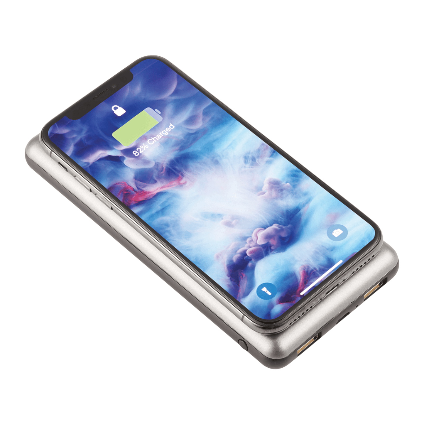 Threadfellows Accessories One Size / Gunmetal UL Listed Light Up Qi 10000 Wireless Power Bank