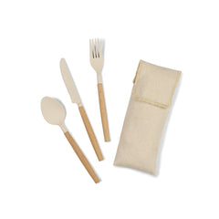 Threadfellows Accessories One SIze / Natural Bamboo Fiber Gaia Bamboo Fiber Cutlery Set