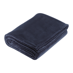 Threadfellows Accessories One Size / Navy Micro Coral Plush Blanket