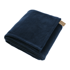 Threadfellows Accessories One Size / Navy Recycled PET Oversized Coral Fleece Blanket
