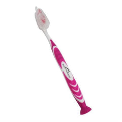 Threadfellows Accessories One Size / Pink Stand Up Suction Toothbrush w/ Tongue Scraper