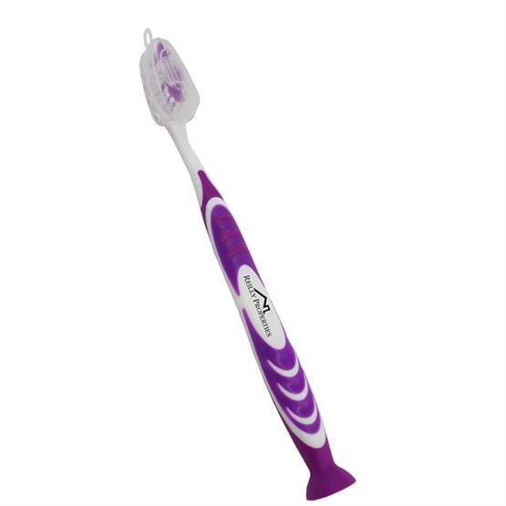 Threadfellows Accessories One Size / Purple Stand Up Suction Toothbrush w/ Tongue Scraper