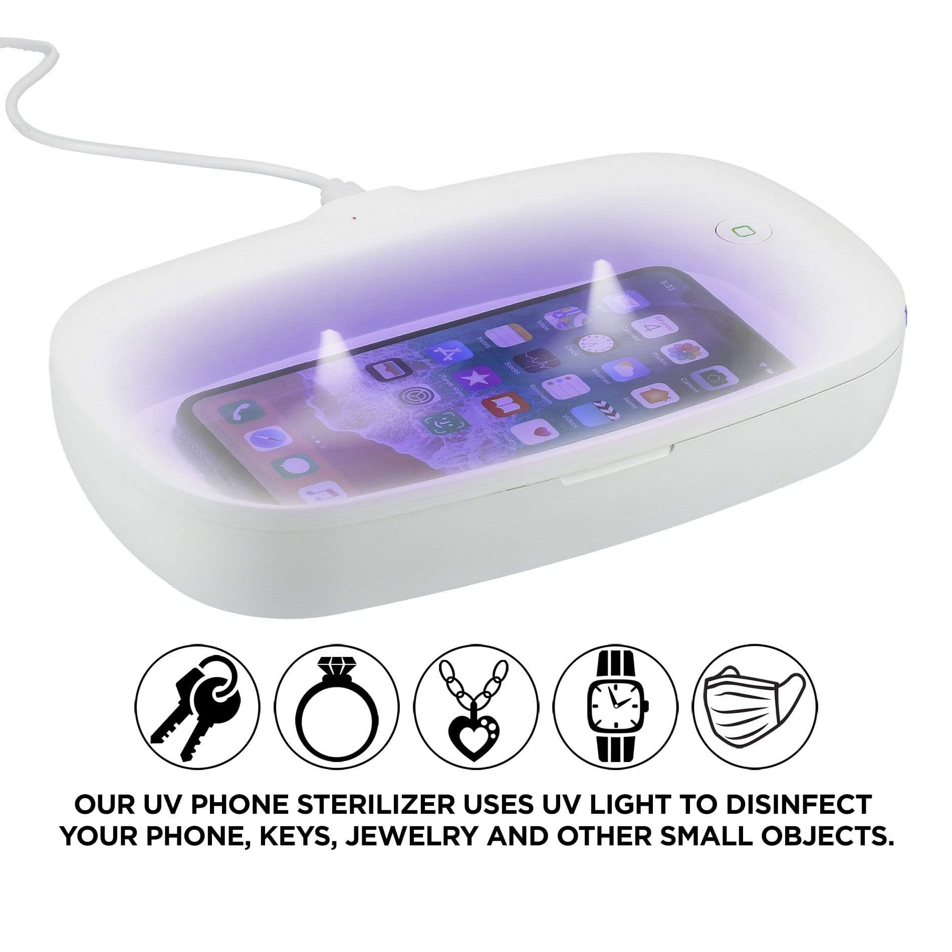 UV Phone Sanitizer with Wireless Charging Pad – Threadfellows