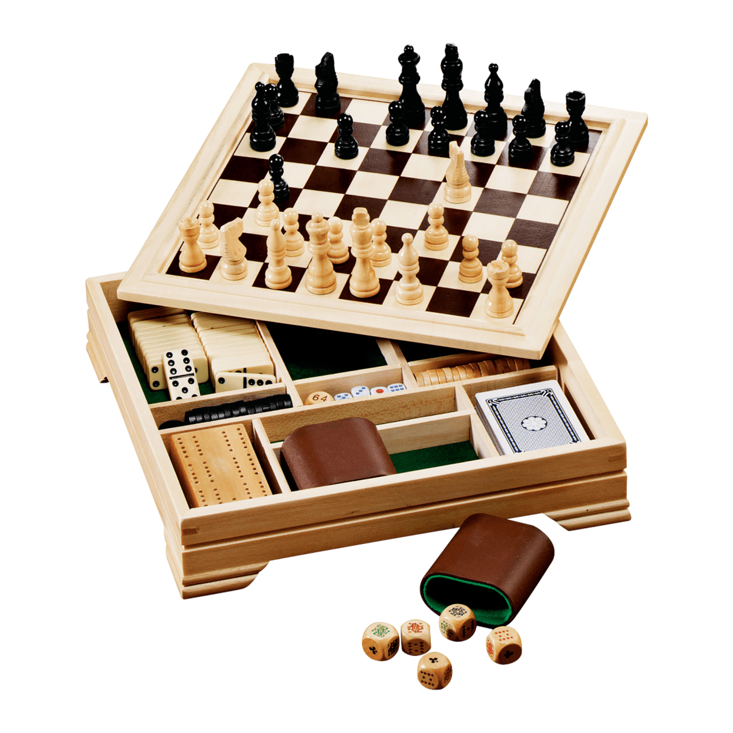 Threadfellows Accessories One Size / Wood Lifestyle 7-in-1 Desktop Game Set