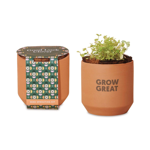 Threadfellows Accessories Terracotta / Good Luck Clover Modern Sprout® Tiny Terracotta Grow Kit