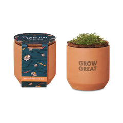 Threadfellows Accessories Terracotta / Thank You Daisies Modern Sprout® Tiny Terracotta Grow Kit