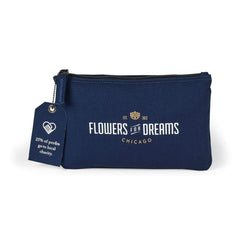 Threadfellows Bags One Size / Navy Blue Avery Cotton Zippered Pouch